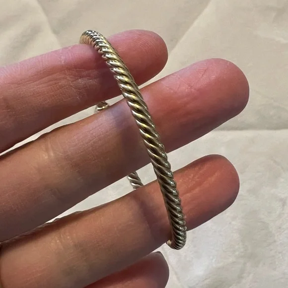 David Yurman Buckle Bracelet 18k Yellow Gold Pavé Diamonds XS - Picture 2 of 6